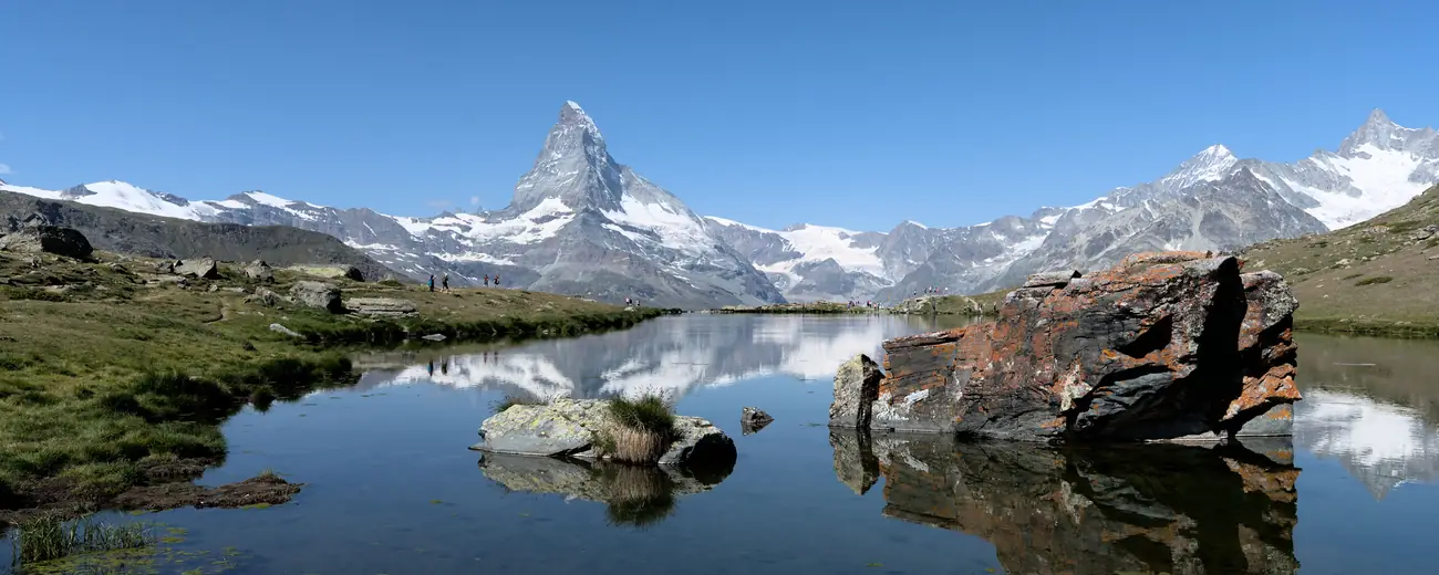 Matterhorn am Stellisee bei Zermatt