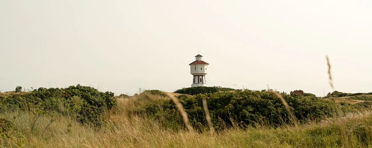 Wasserturm und Dünenlandschaft auf der Nordseeinsel Langeoog